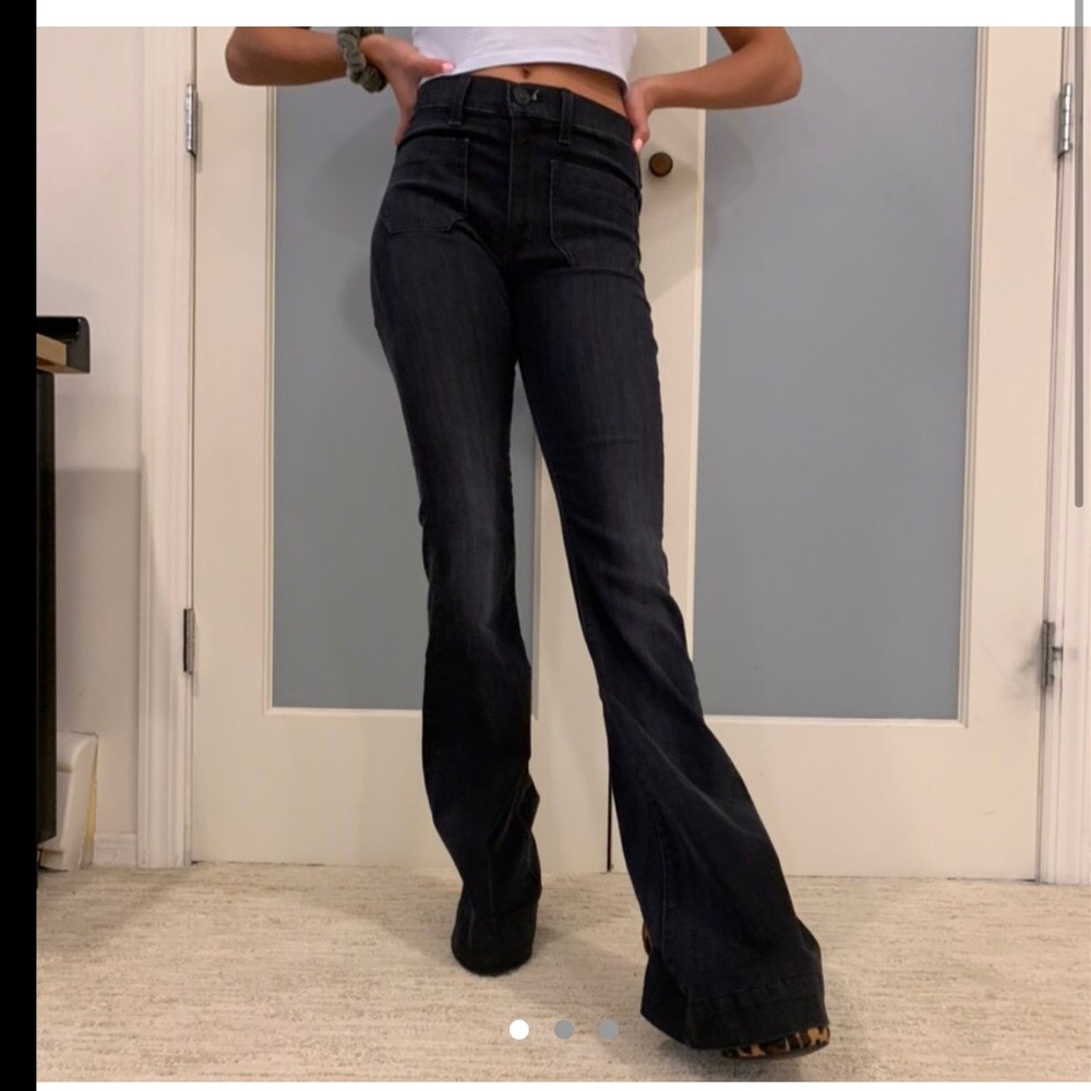 Black Hudson Bellbottom/flare jeans.